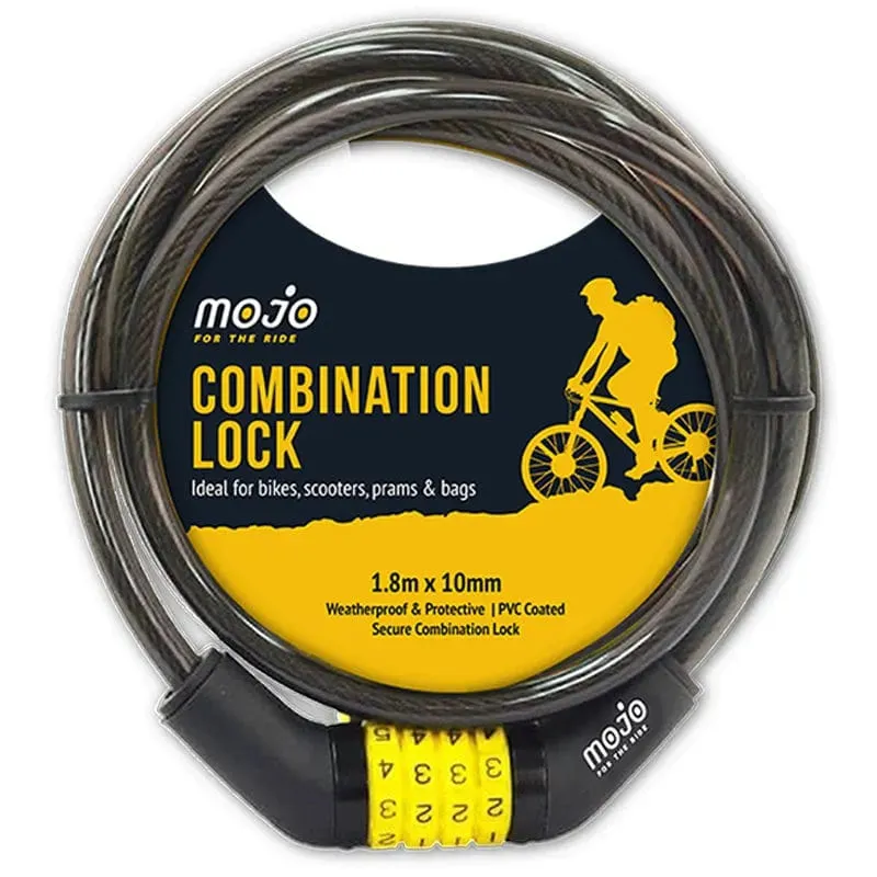 1.8m Cable Bike Lock with 4 Digit Combination