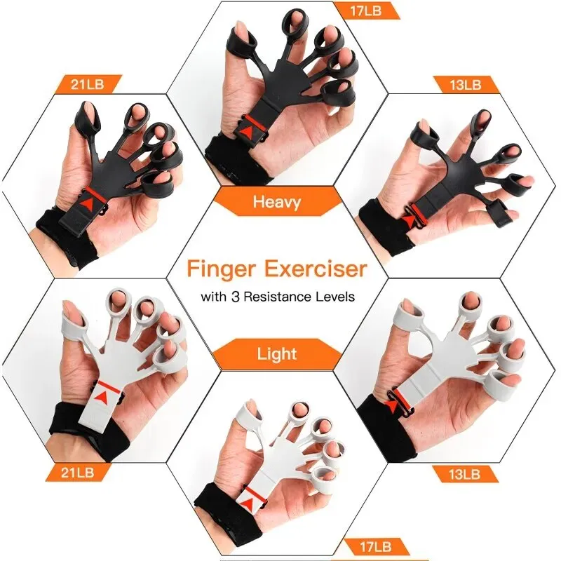 6 Resistant Levels Physical Tools Hand Strengthener Finger Gripper for Patient