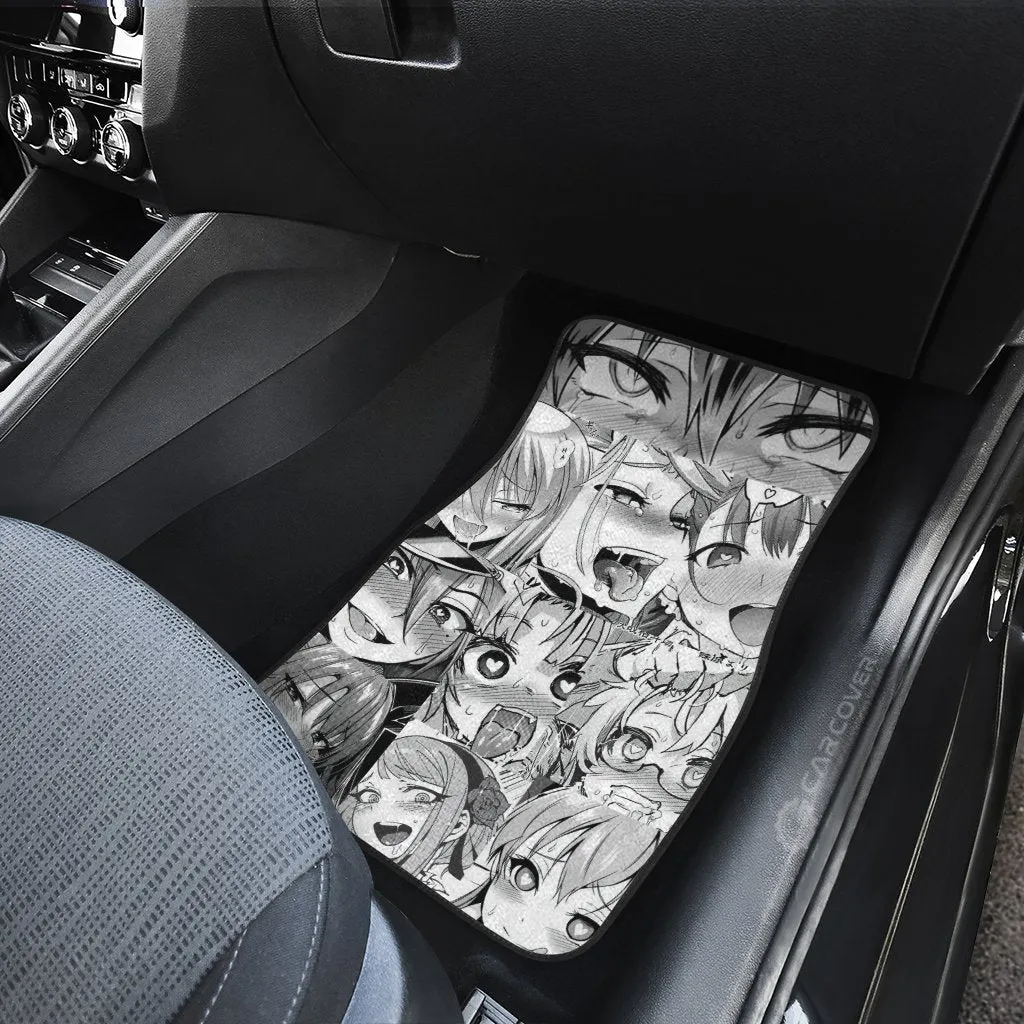 Ahegao Car Floor Mats Custom Manga Style Car Accessories