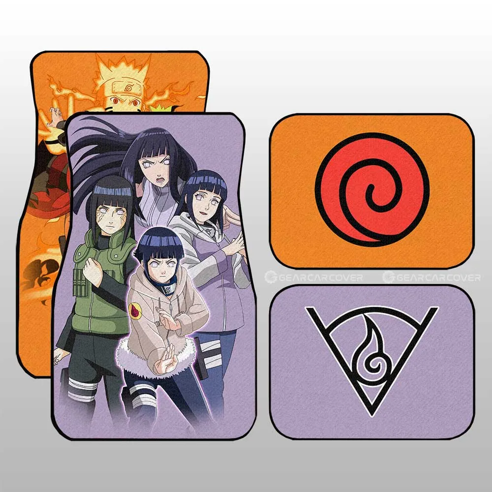 And Hinata Car Floor Mats Custom Anime Car Accessories