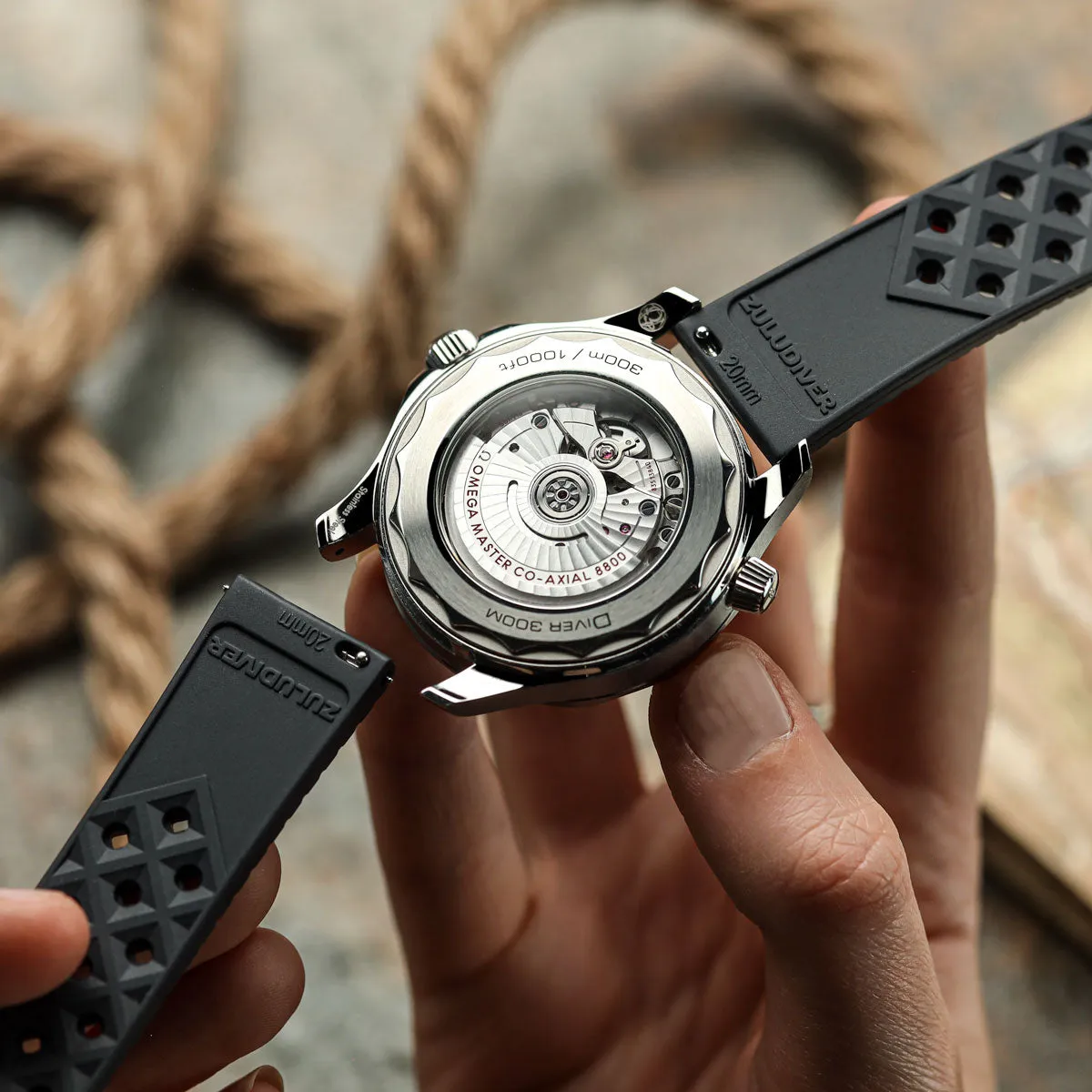 AquaTropic Rubber Watch Strap (MKII) - Capri Sea
