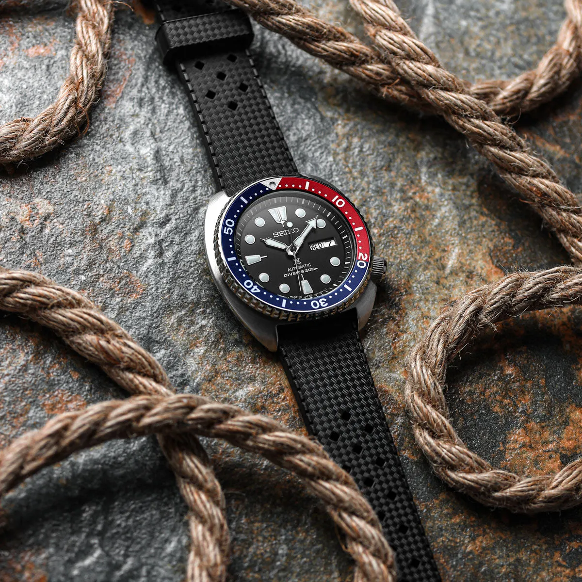 AquaTropic Rubber Watch Strap (MKII) - Capri Sea