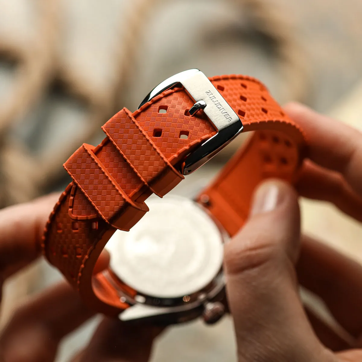AquaTropic Rubber Watch Strap (MKII) - Capri Sea