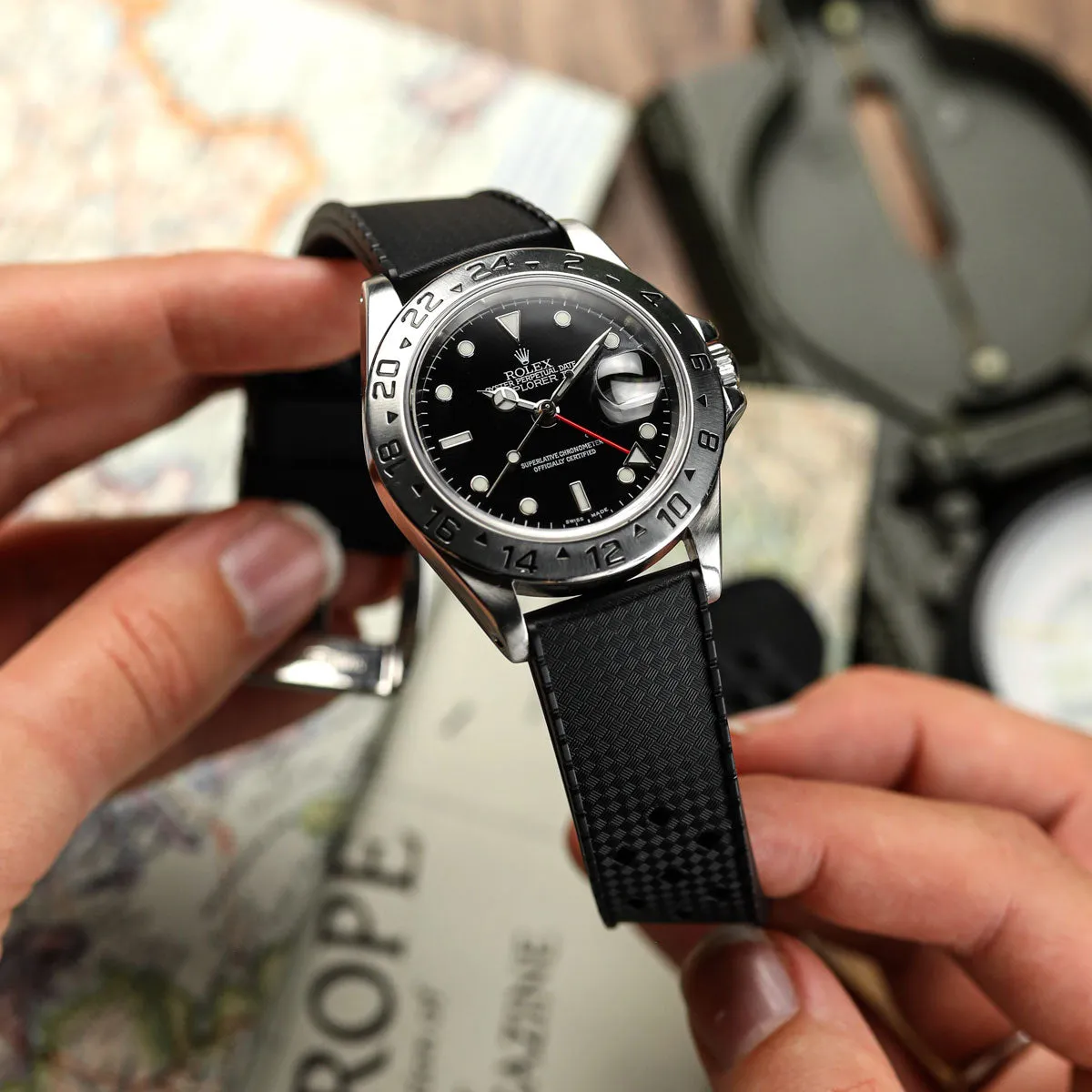 AquaTropic Rubber Watch Strap (MKII) - Capri Sea
