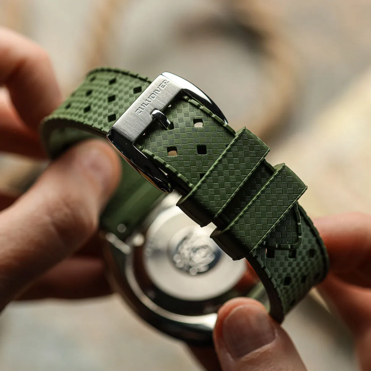 AquaTropic Rubber Watch Strap (MKII) - Capri Sea