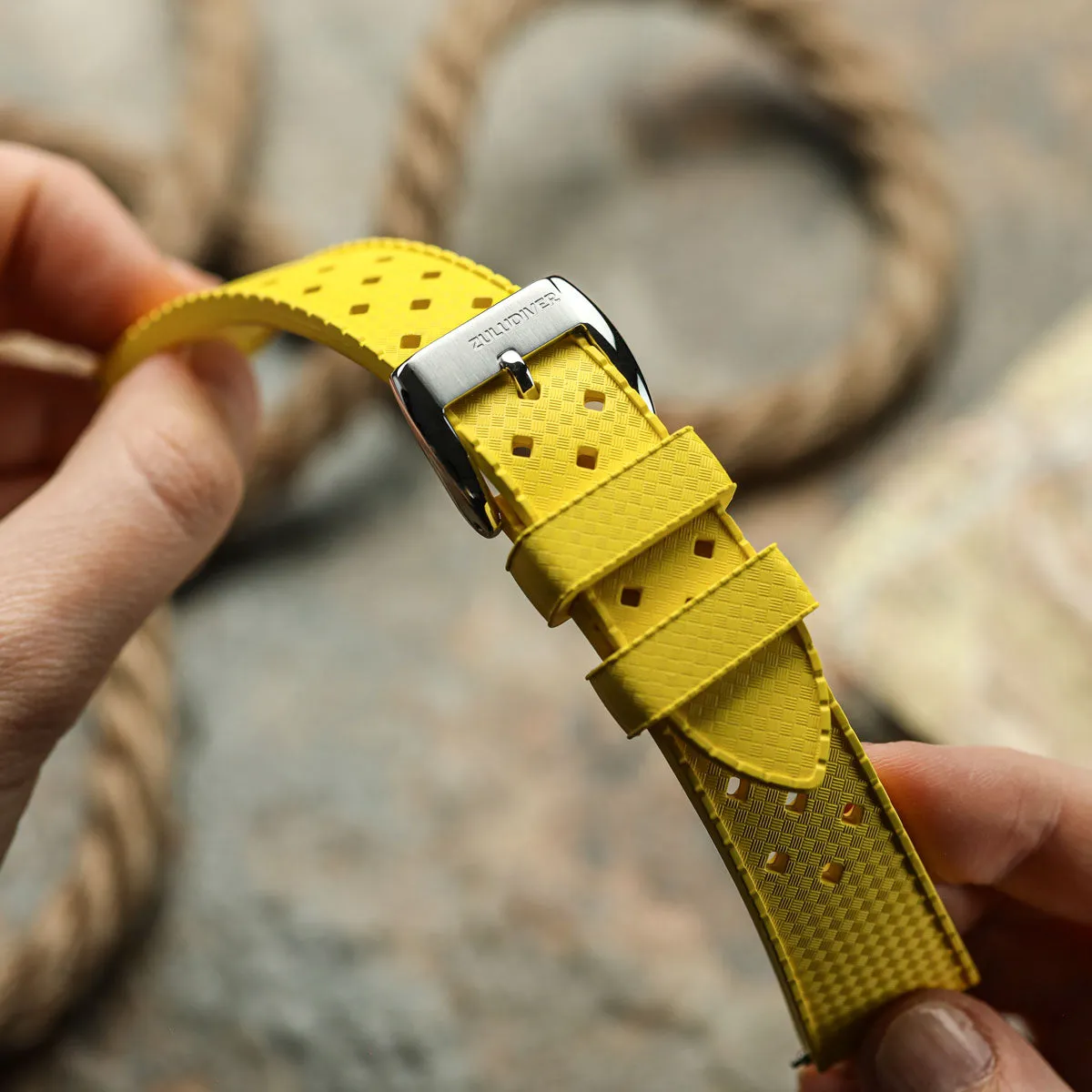 AquaTropic Rubber Watch Strap (MKII) - Capri Sea