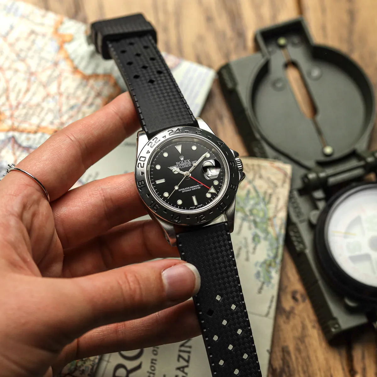 AquaTropic Rubber Watch Strap (MKII) - Capri Sea