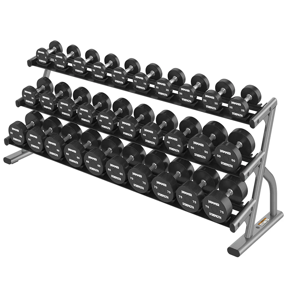 Axiom Series 3-Tier Long Saddle Dumbbell Rack (5-75)