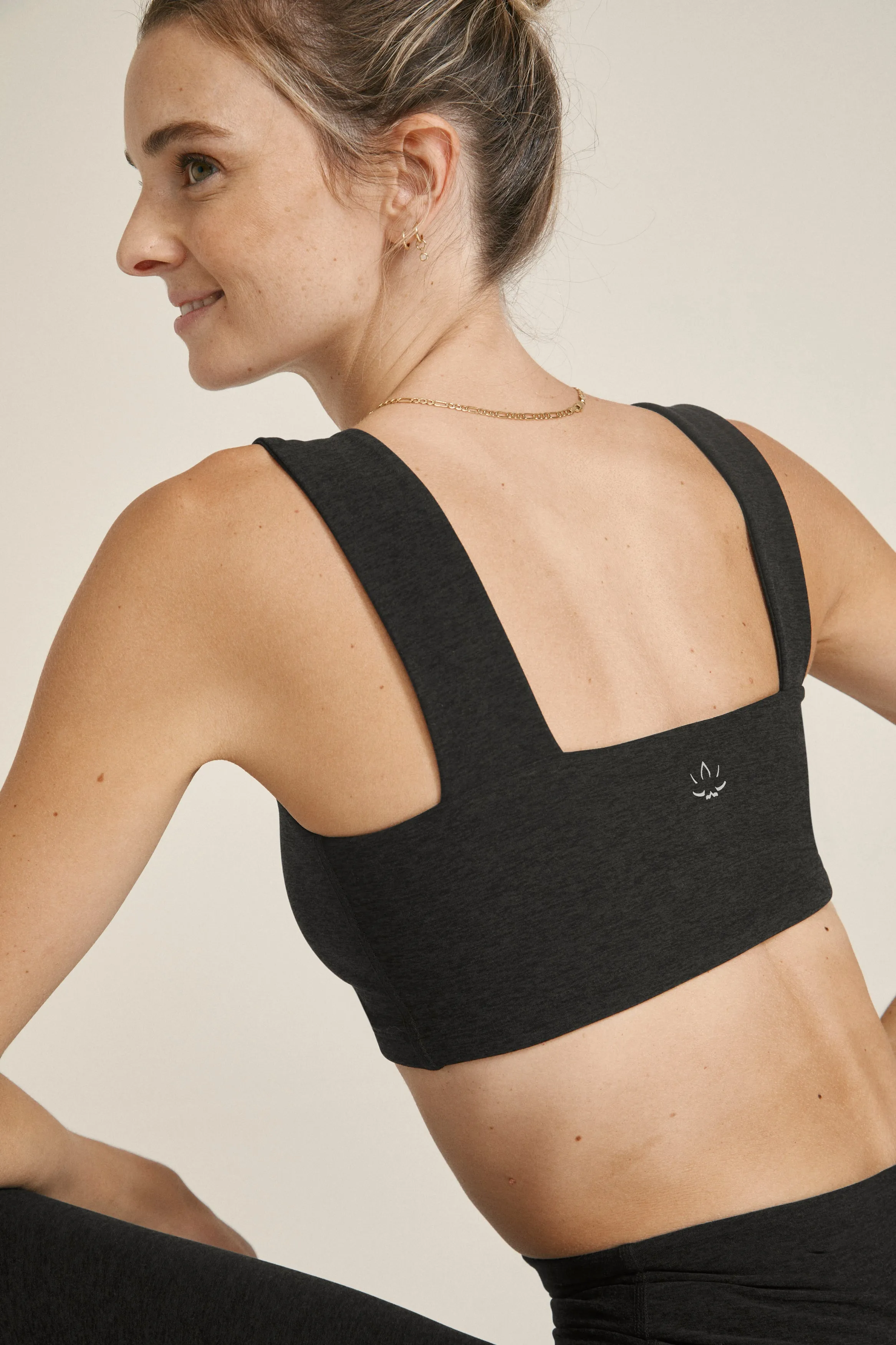Beyond Yoga Spacedye Squared Bra in Darkest Night