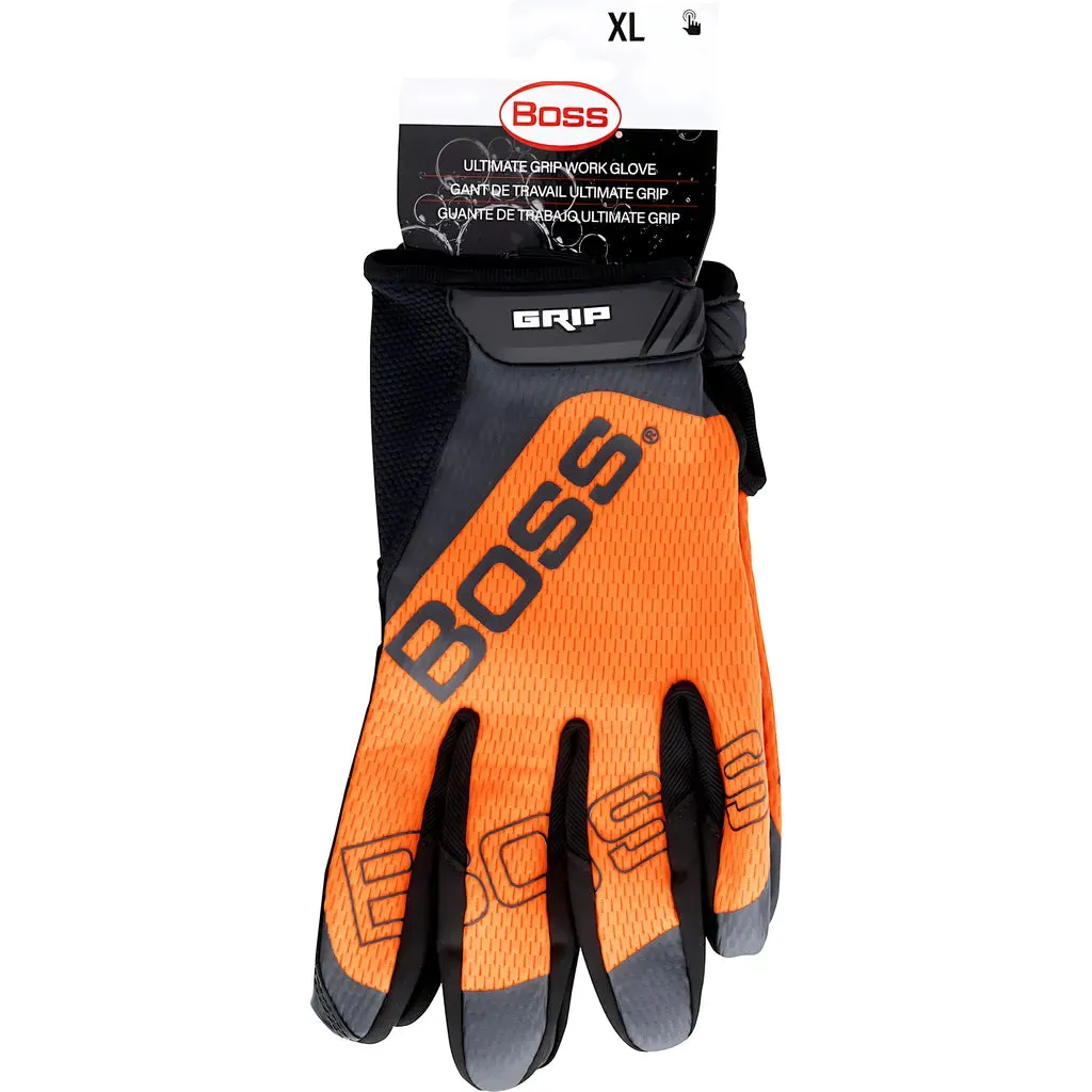 Boss 120-MG1240T/XL Synthetic Microfiber Palm with Silicone Coated Grip and Hi-Vis Mesh Fabric Back