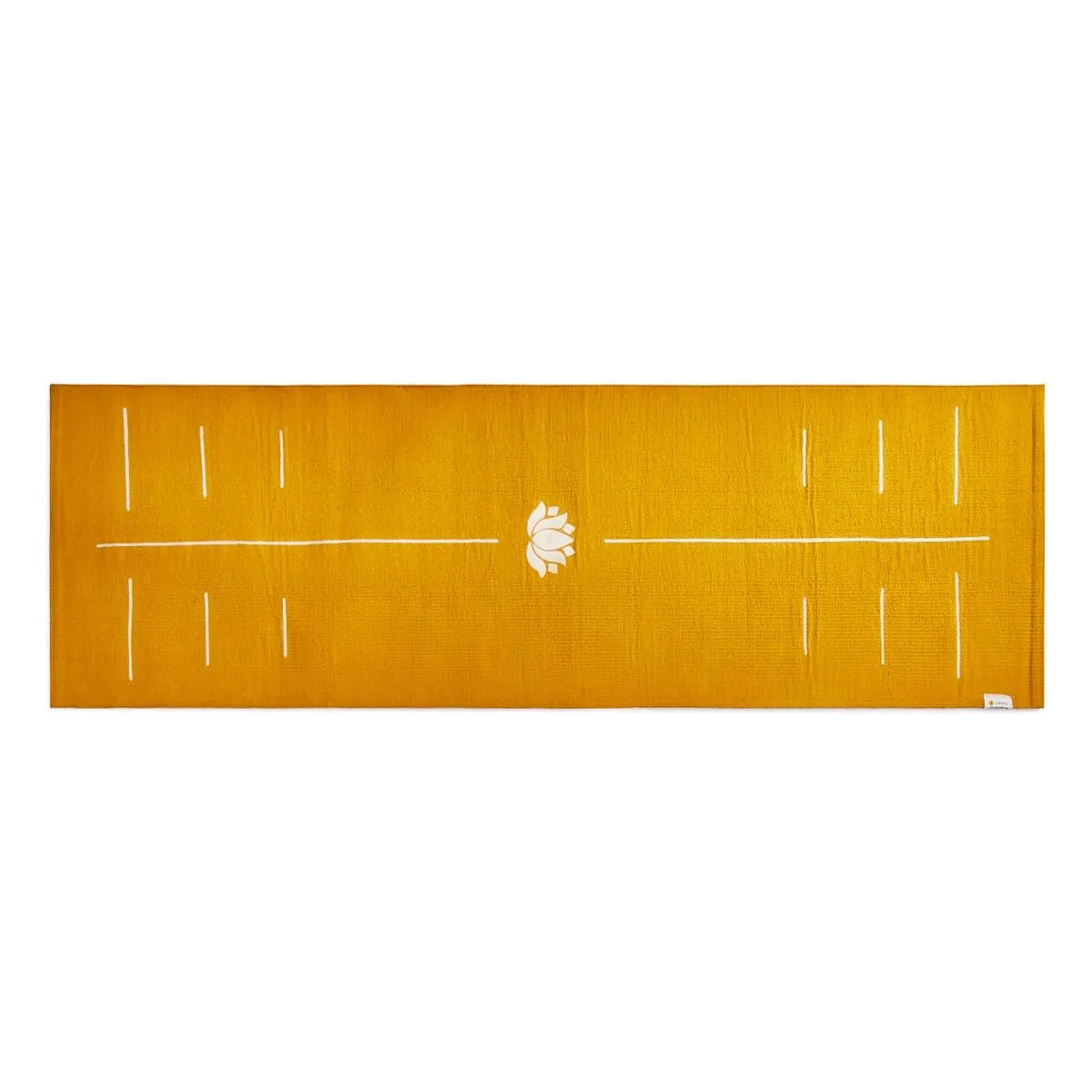 Cotton Yoga Mat- Lotus- High Grip Yellow- 24 inches