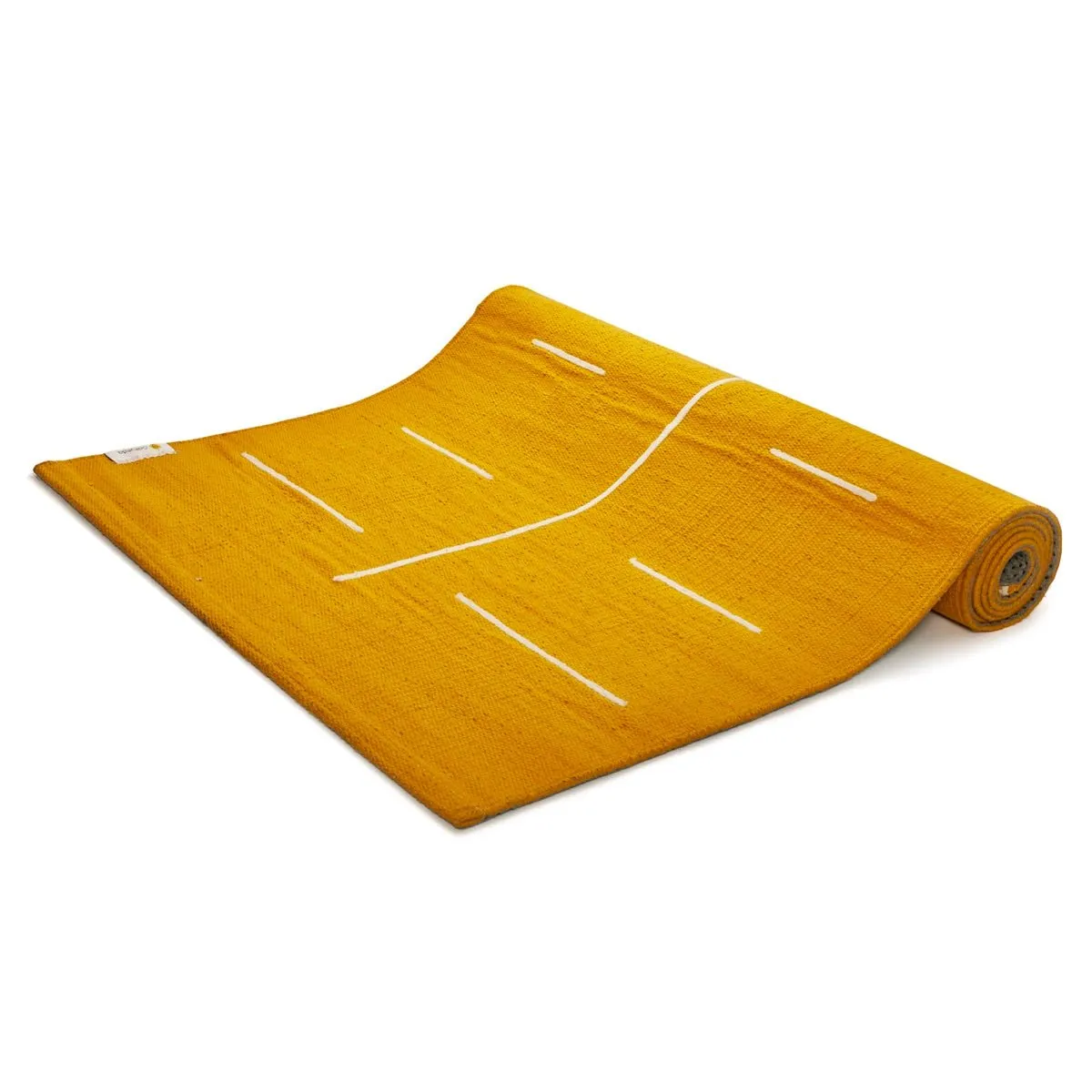Cotton Yoga Mat- Lotus- High Grip Yellow- 24 inches
