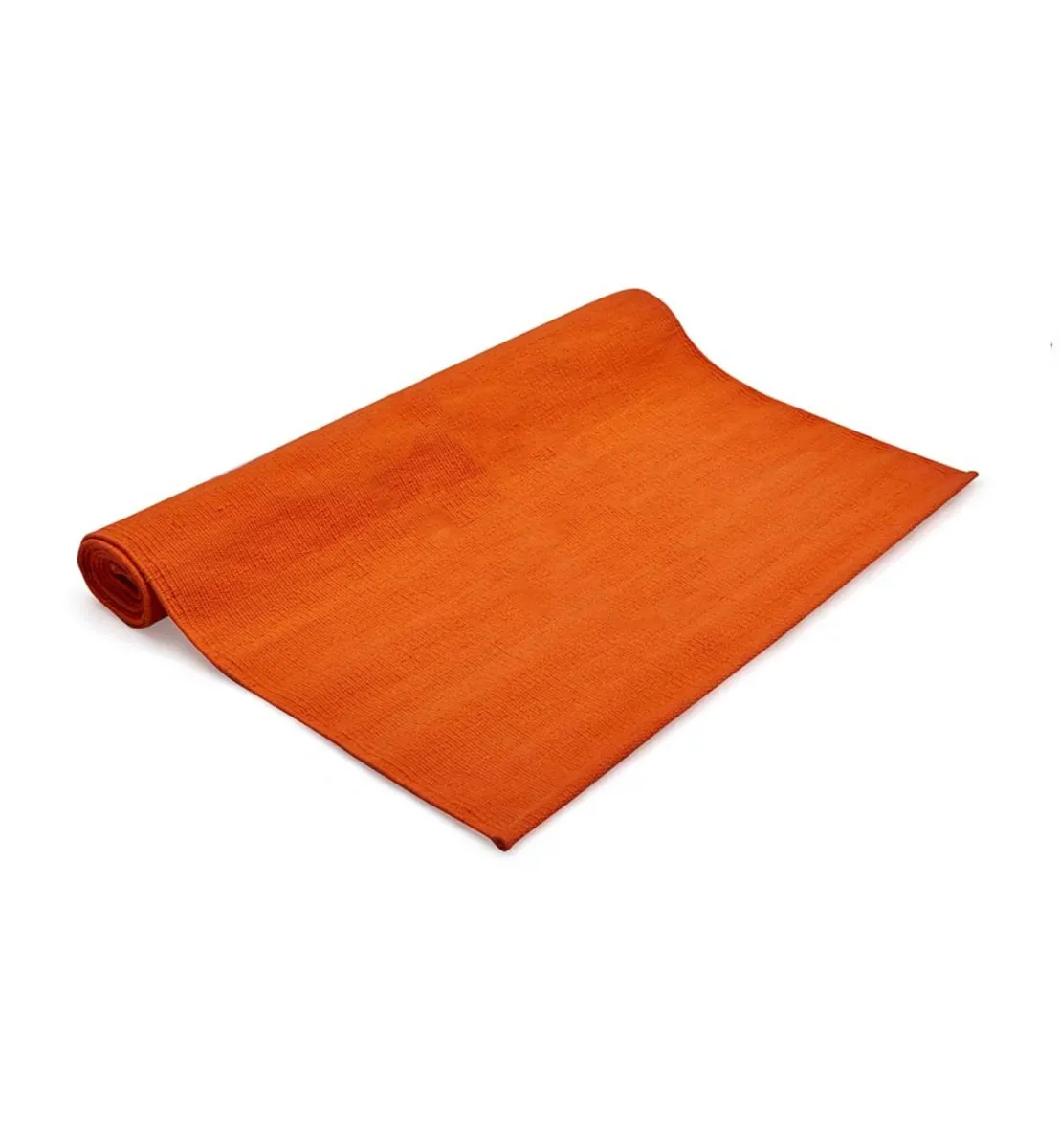 Cotton Yoga Mat- Moderate Grip Orange-27 inches