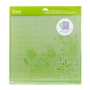 Cricut - Adhesive Back Cutting Mats 12X12in 3 per pack - Green (Standard), Blue (Light) & Purple (Strong)*