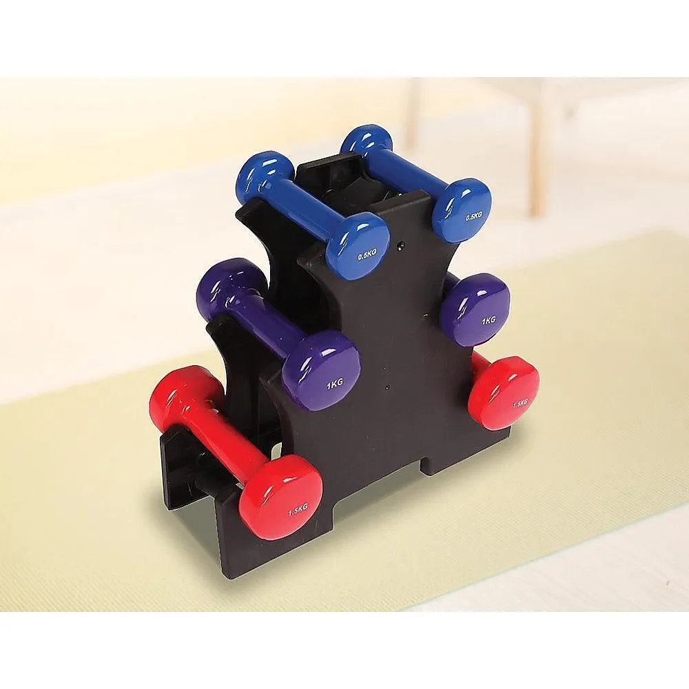 Dummbell Set 6 Piece - Includes Rack