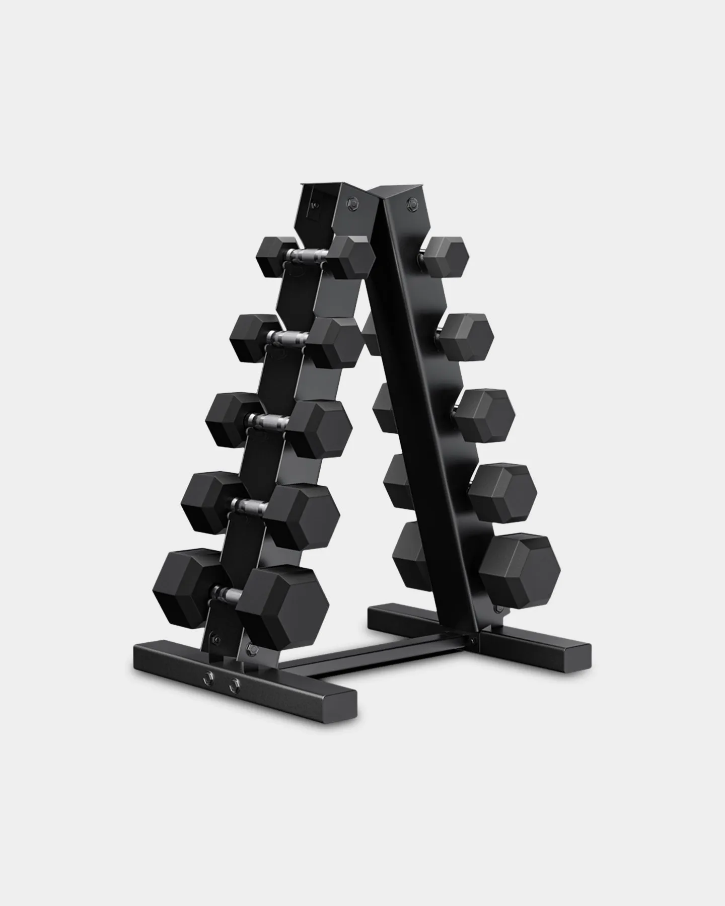 Epic Fitness 150-Pound Dumbbell Set with A-Frame Rack