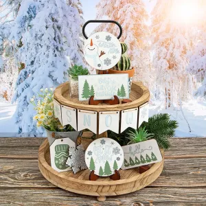 essential Easter Savings Clearance! PRETXORVE Easter Tiered Tray Decorations Set, Spring Tiered Tray Decorations Set, Wooden Easter Tiered Tray Decor, Sign Tiered Tray, Easter Home Decoration Ornament Christmas Tray Decor B Christmas