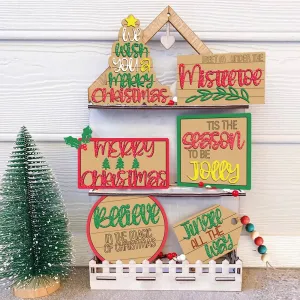 everyday Easter Savings Clearance! PRETXORVE Easter Tiered Tray Decorations Set, Spring Tiered Tray Decorations Set, Wooden Easter Tiered Tray Decor, Sign Tiered Tray, Easter Home Decoration Ornament Christmas Tray Decor Q Christmas