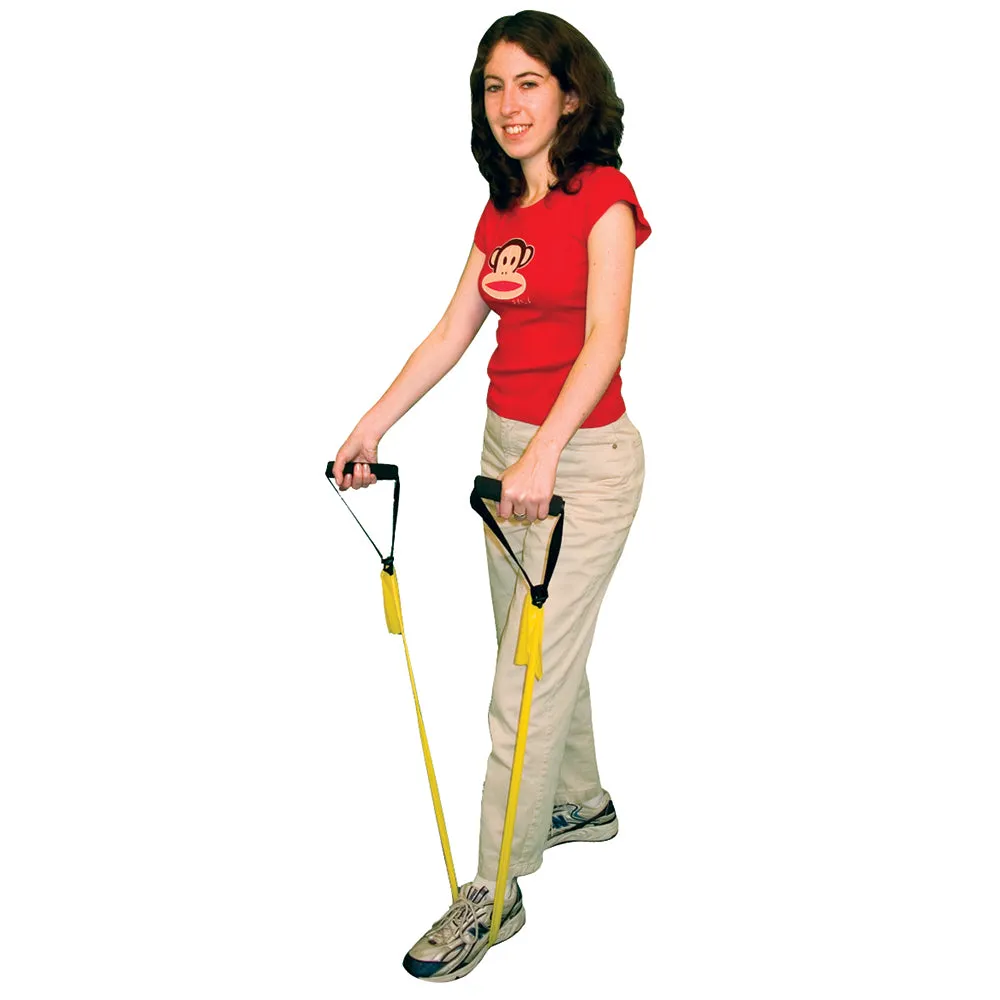 Handle with Adjustable Webbing for Exercise Bands & Tubing