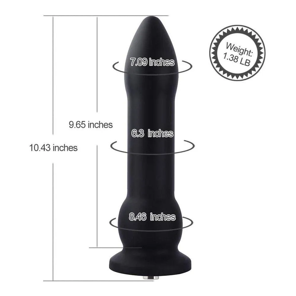 Hismith - 10.43in Silicone Black Bullet (KlicLok)