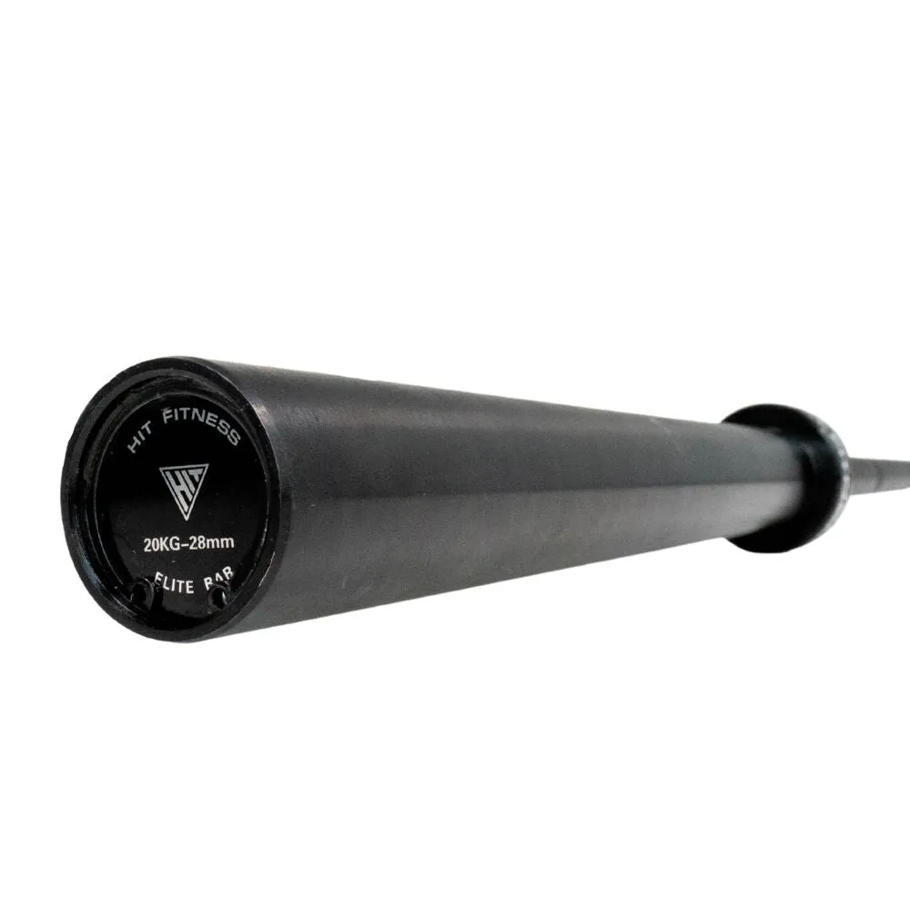 Hit Fitness Commercial 20kg Olympic Barbell (Black Coated) | 7ft