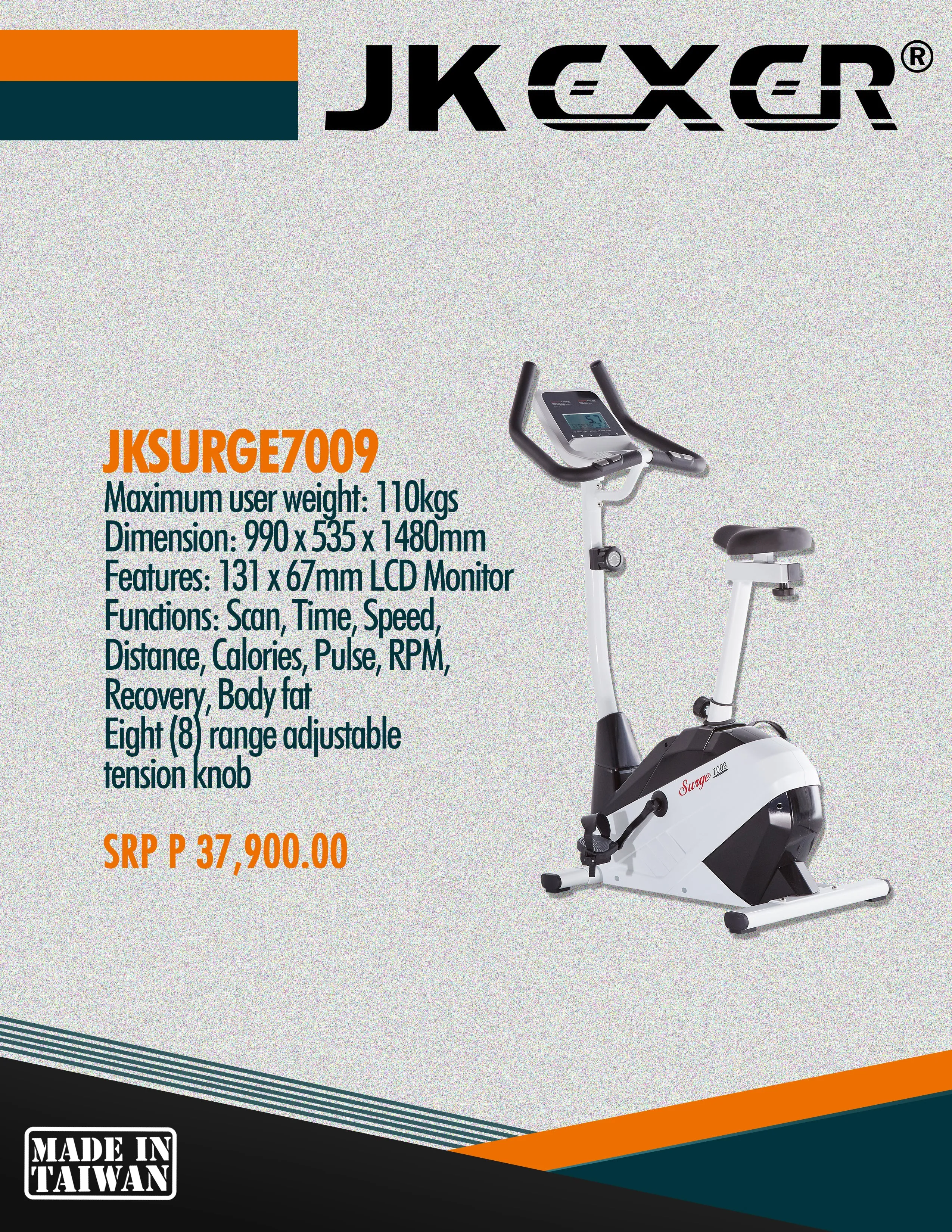 JK EXER Surge 7009 Upright Bike