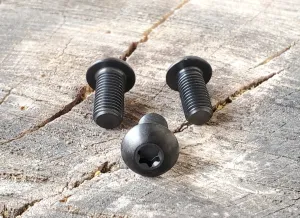 LEFT HAND THREAD - Titanium Alloy (Gr. 5) - T-30 TORX DRIVE - Black Anodized - 5/16-24 x 5/8" Button Head Screw (ONE)