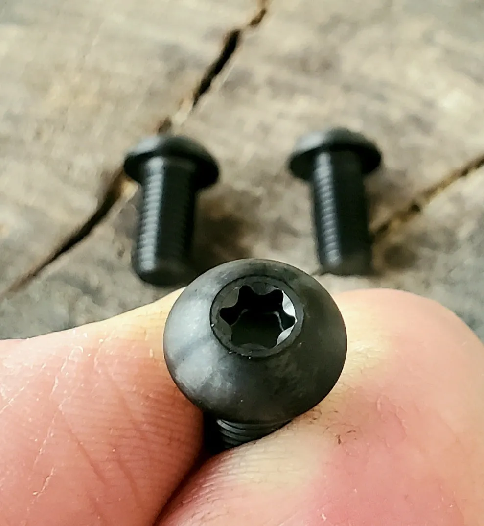LEFT HAND THREAD - Titanium Alloy (Gr. 5) - T-30 TORX DRIVE - Black Anodized - 5/16-24 x 5/8" Button Head Screw (ONE)
