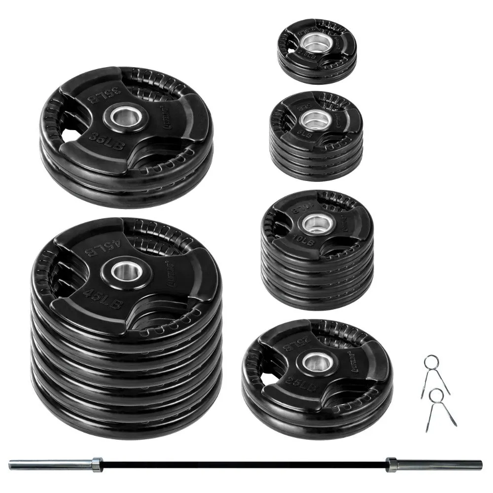 Lifeline Olympic Bumper Plate Set with Bar