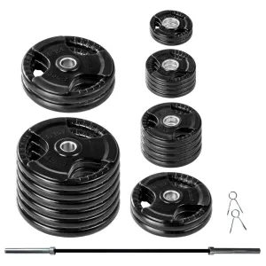 Lifeline Olympic Bumper Plate Set with Bar