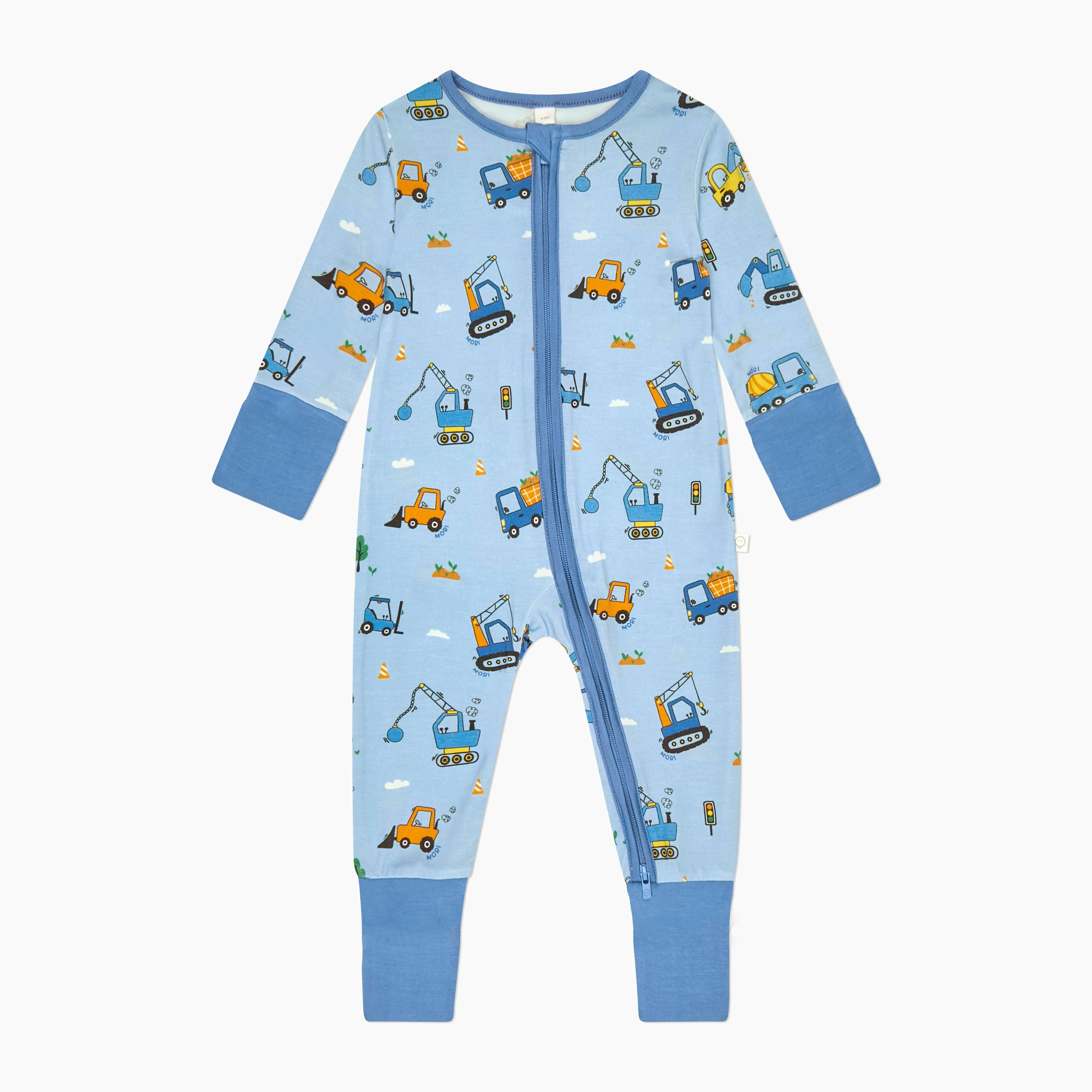 Mighty Machines Clever Zip Baby Pajamas