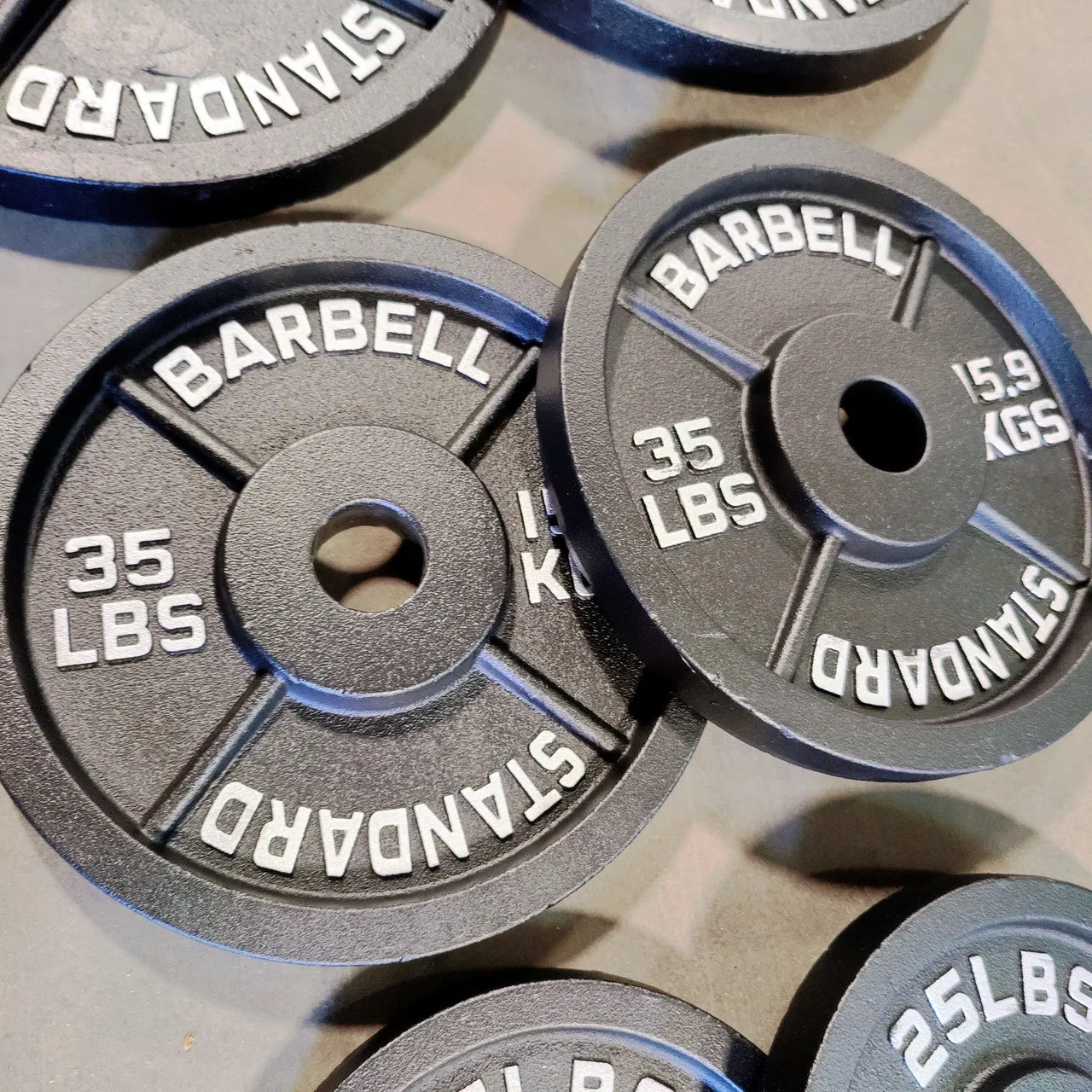 NEW Individual Cast Iron Weight Plates Olympic Weights Oldschool