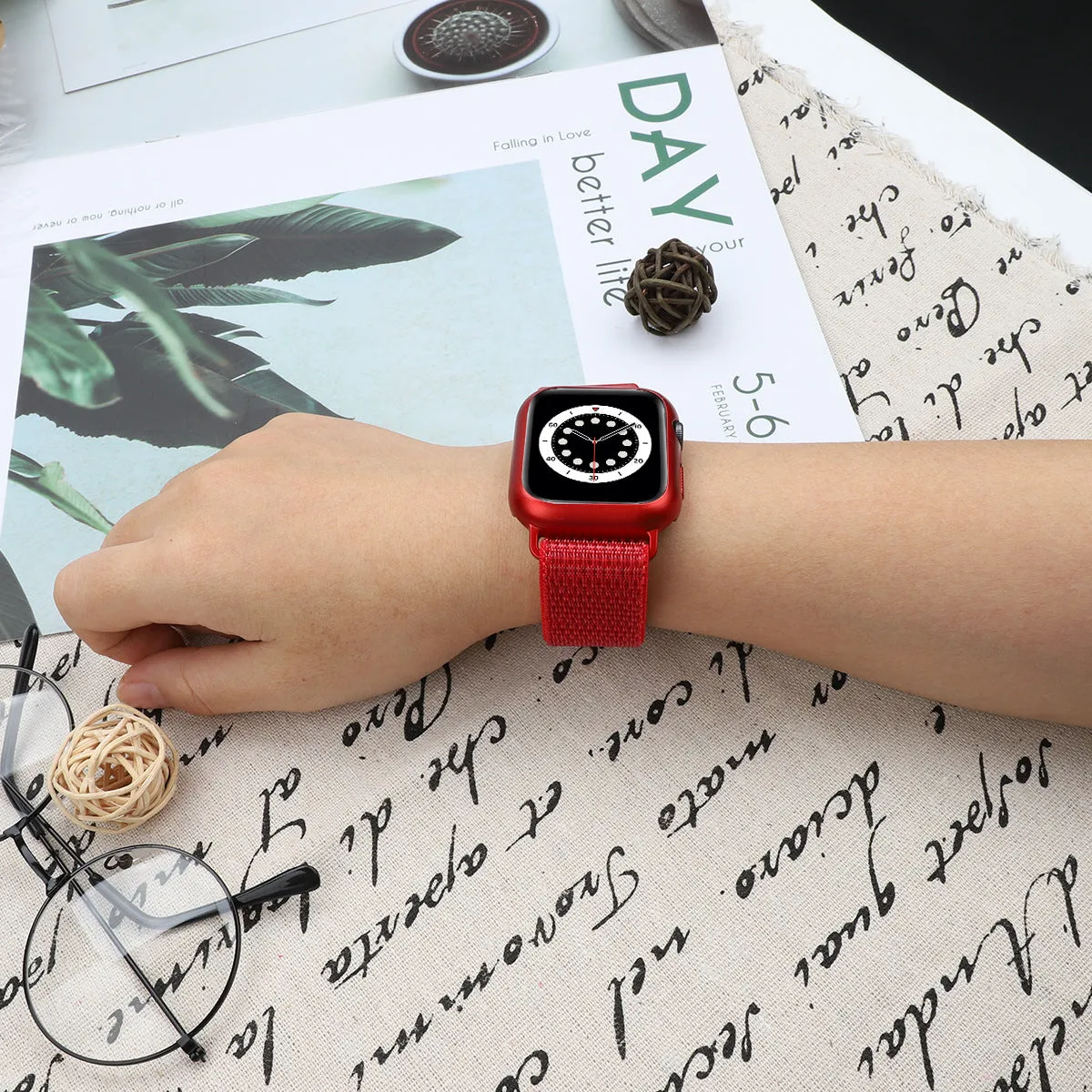 Nylon All-in-one protective case strap for iwatch W24GAWS8701