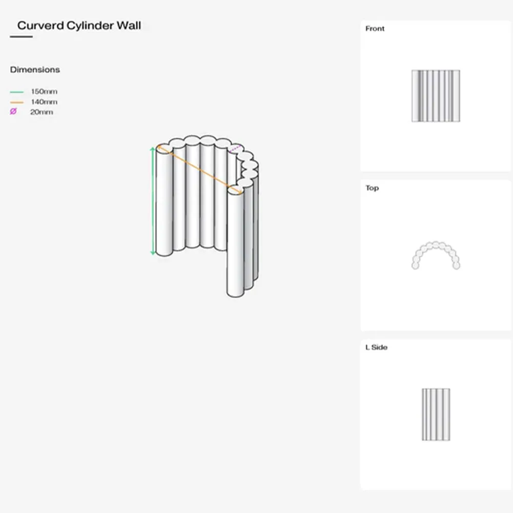 Pink Curved Cylinder Wall Styling Prop (DEMO STOCK)