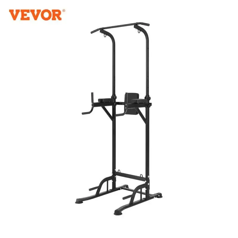 Power Tower Dip Station | 10-Level Height Adjustable Pull Up Bar Stand | Multi-Function Home Gym Strength Training Equipment