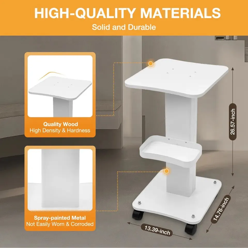 Premium White Salon Trolley
