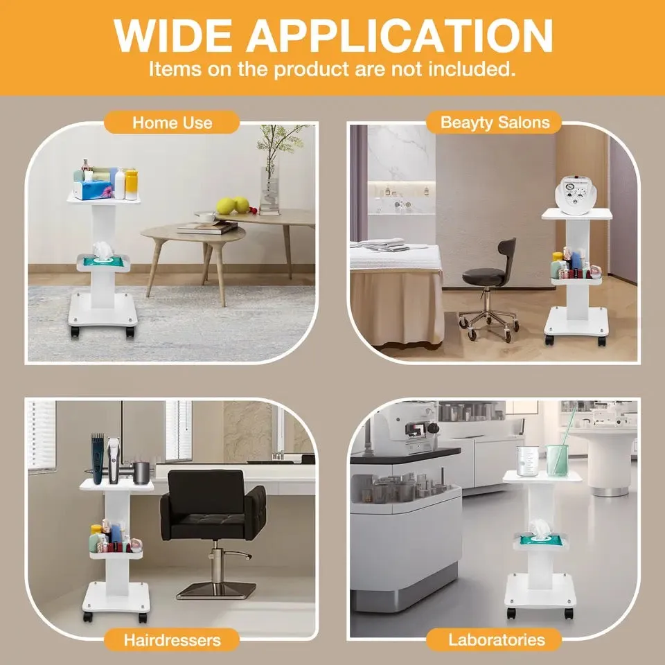 Premium White Salon Trolley
