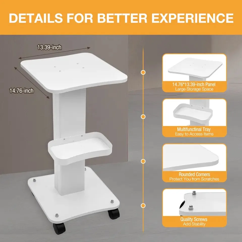 Premium White Salon Trolley