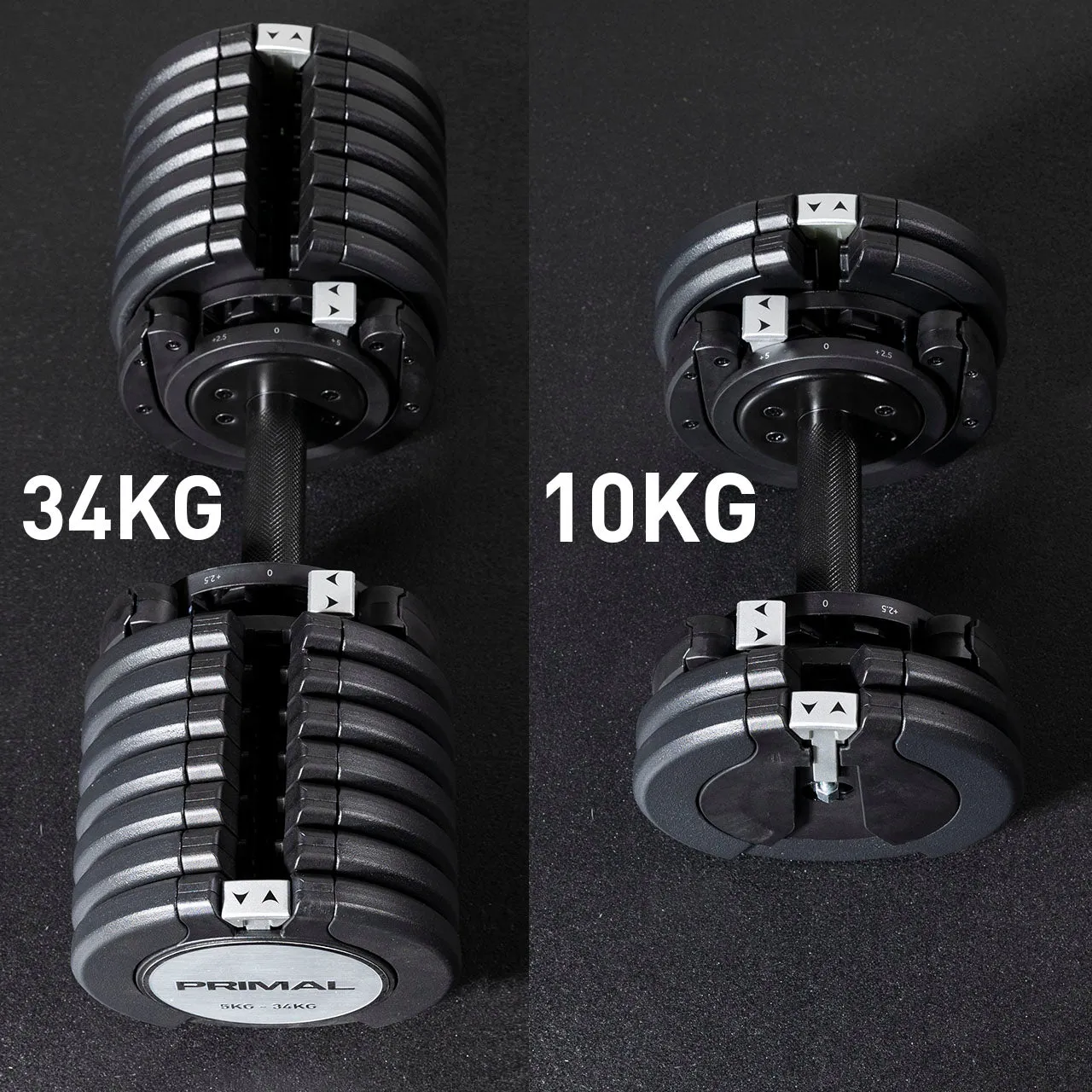 Primal Personal Series 34kg Adjustable Dumbbell (Pair) With Stand