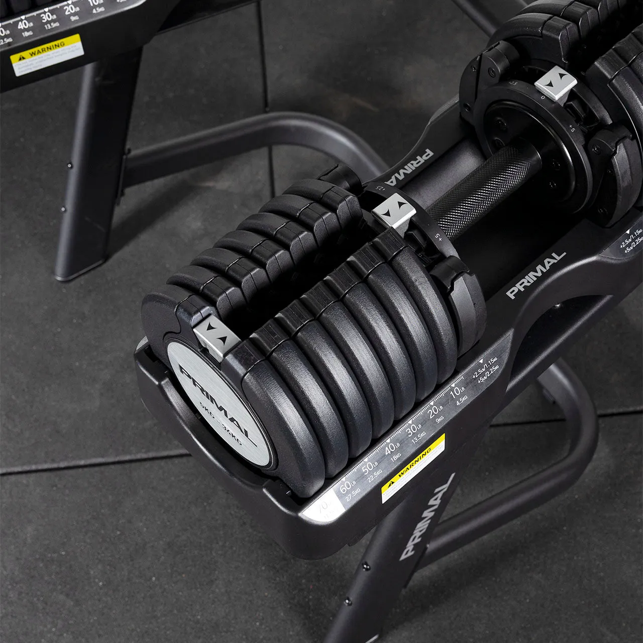 Primal Personal Series 34kg Adjustable Dumbbell (Pair) With Stand