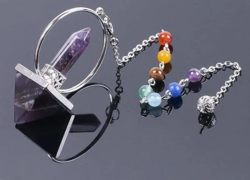 Reiki Healing Chakra Natural Stone Pendulum