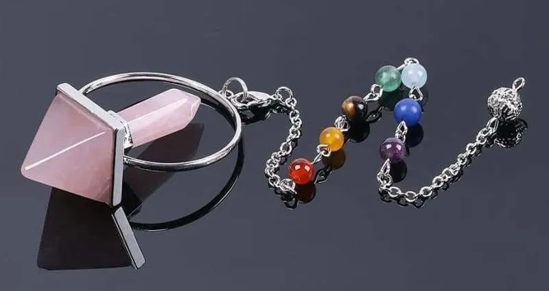 Reiki Healing Chakra Natural Stone Pendulum