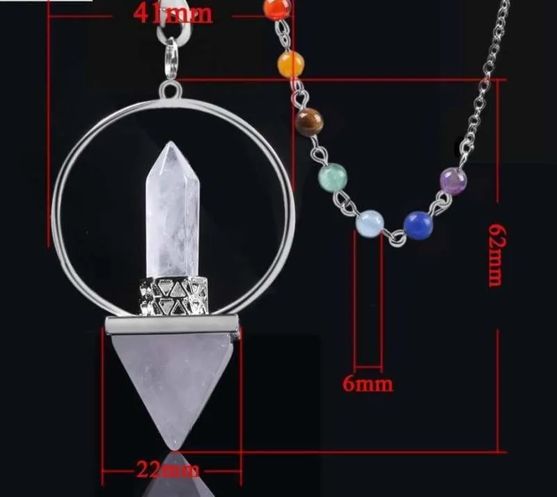 Reiki Healing Chakra Natural Stone Pendulum
