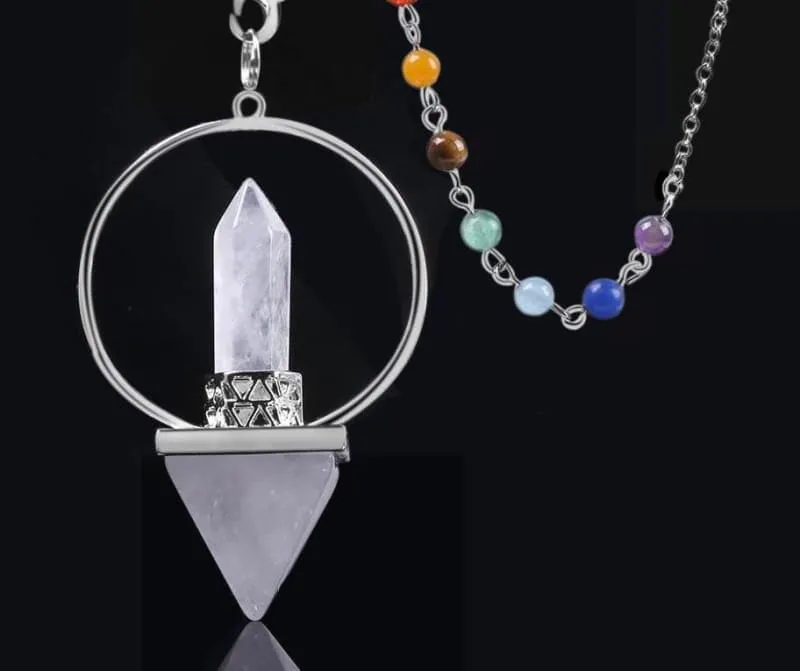 Reiki Healing Chakra Natural Stone Pendulum