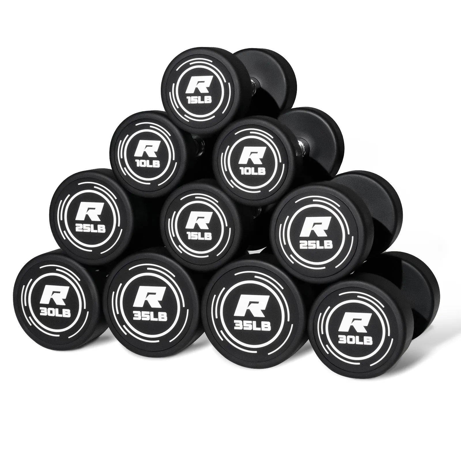 RitFit PVC-Coated Round Head Dumbbells in Pairs