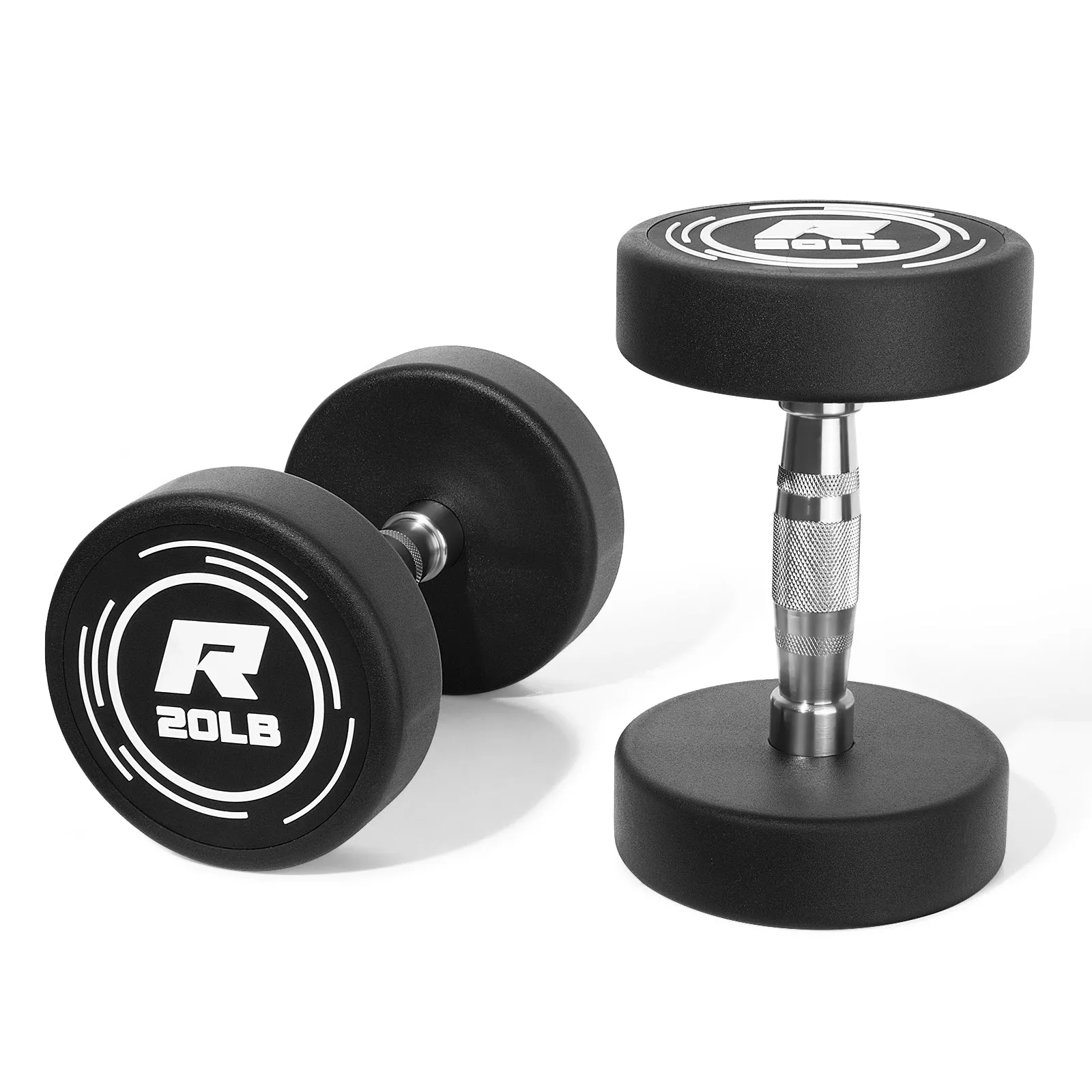RitFit PVC-Coated Round Head Dumbbells in Pairs