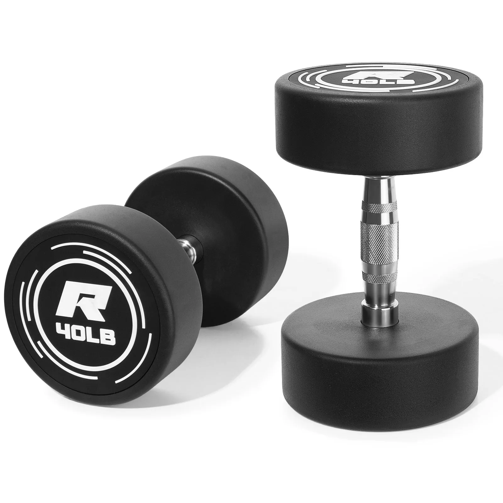 RitFit PVC-Coated Round Head Dumbbells in Pairs
