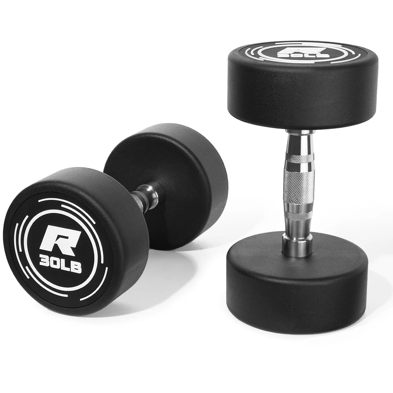 RitFit PVC-Coated Round Head Dumbbells in Pairs