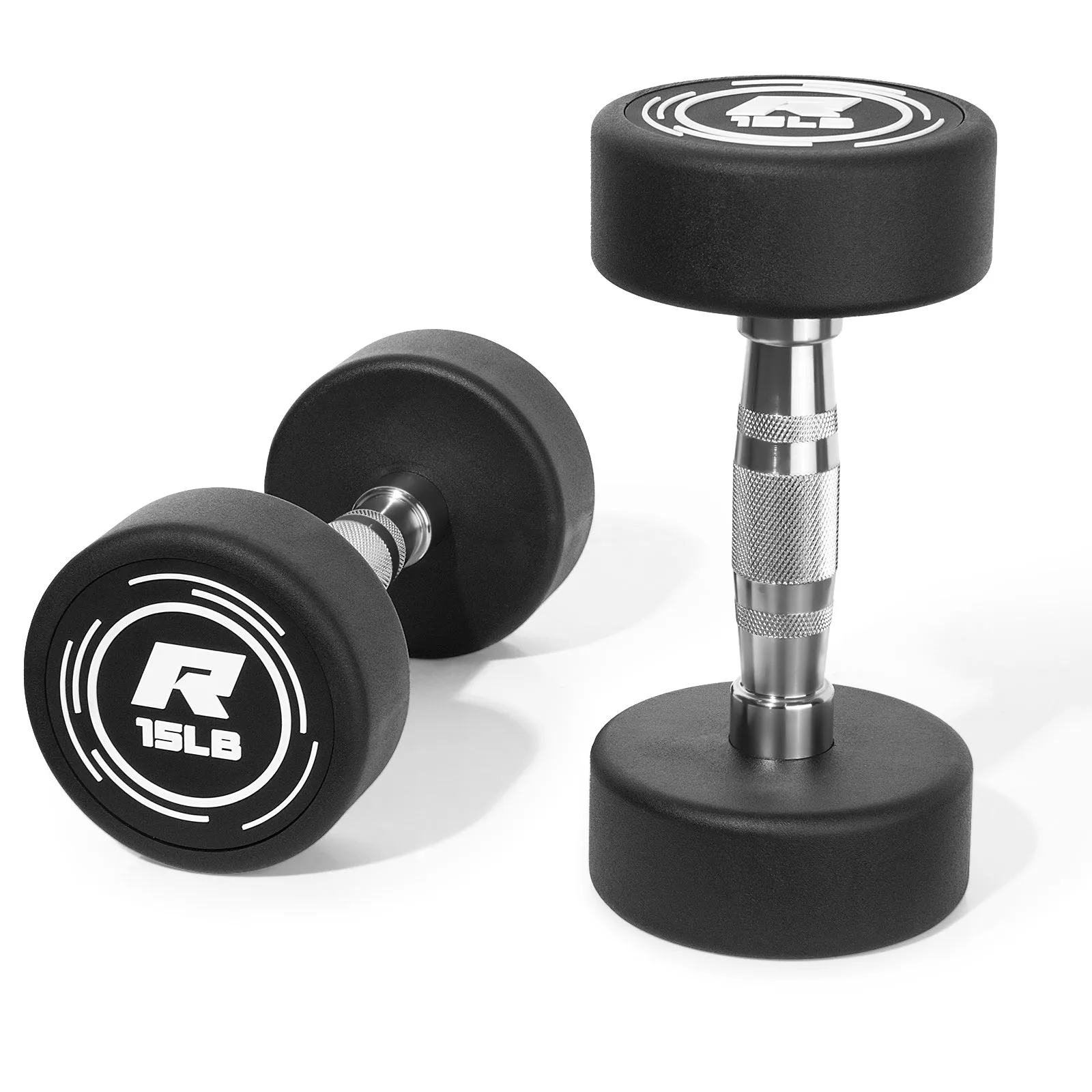 RitFit PVC-Coated Round Head Dumbbells in Pairs