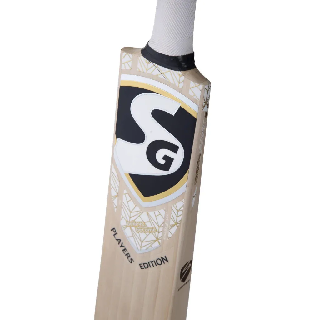 SG Players Edition English Willow Cricket Bat (Leather Ball) - Grade 1